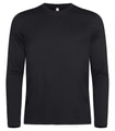 Heren T-shirt lange Mouw Clique Basic Zwart